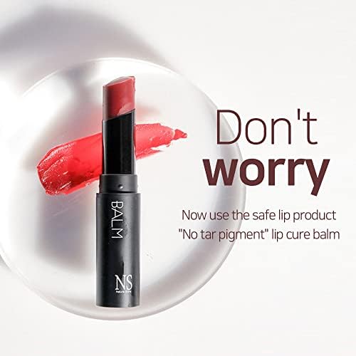 NS BEAUTY Lux Triple Lip Cure Balm Athena Red Orange – Natural Tinted Lip Care