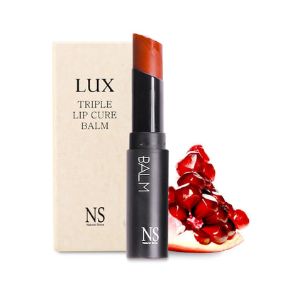 NS BEAUTY Lux Triple Lip Cure Balm — Natural Tinted Lip Care, 0.17 oz, Korean Best-Seller