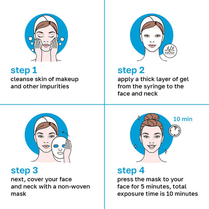 NSC Name Skin Care Korean Carboxy CO2 Therapy Mask Set – Hydrating Face & Neck Sheet Masks (Set of 2)