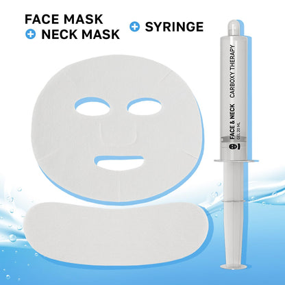 NSC Name Skin Care Korean Carboxy CO2 Therapy Mask Set – Hydrating Face & Neck Sheet Masks (Set of 2)