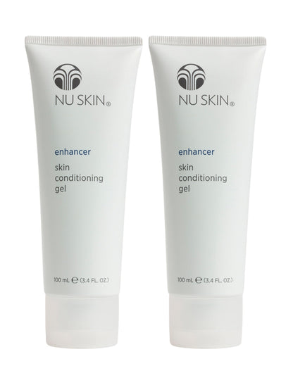 Nu Skin Enhancer Skin Conditioning Gel | Aloe Vera Hydration & Soothing Comfort | Lightweight Moisturizer, 3.4 fl oz, 2-Pack