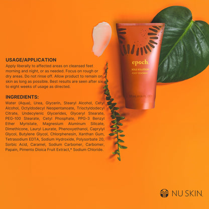 Nu Skin Epoch Sole Solution Foot Treatment | Intensive Moisturizing Cream for Dry Feet, Rough Skin & Cracked Heels | 4 oz | 2 Pack