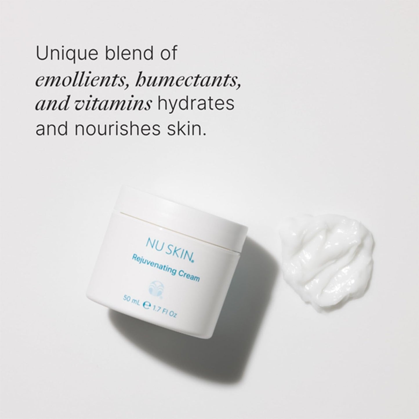 Nu Skin Rejuvenating Cream | Hydrating Moisturizer with Hyaluronic Acid for Dry Skin | 1.7 Fl Oz | 2 Pack