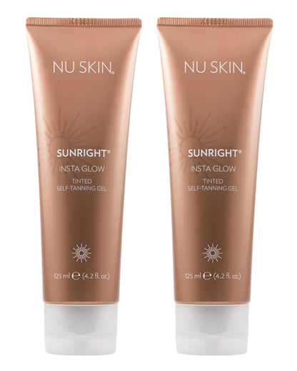 Nu Skin Sunright Insta Glow Self Tanner Gel – Natural Face & Body Tan | 4.2 oz, 2-Pack