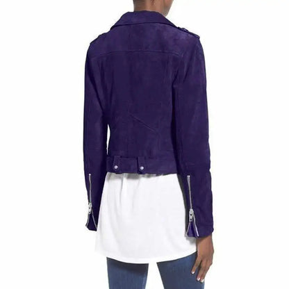 Women’s Nubuck Leather Biker Jacket
