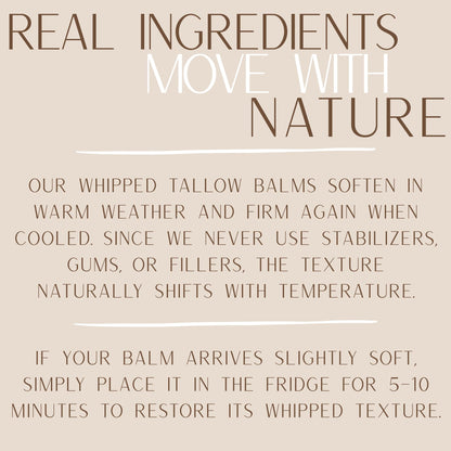 Nude Ritual Lunar Bloom Whipped Tallow Balm – 100% Grass-Fed Skin Care for Face & Body | 4 oz