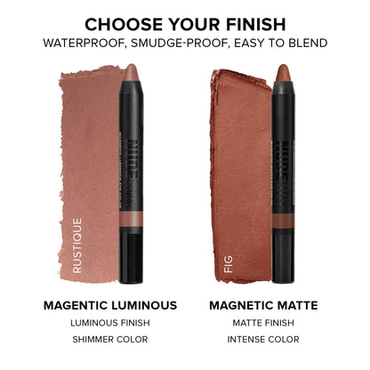 Nudestix Magnetic Luminous Eye Color Burnish – 4-in-1 Eye Pencil (Shadow, Liner, Primer & Highlighter) Waterproof Satin Finish