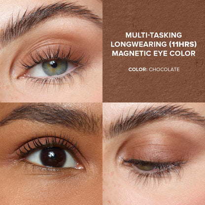 Nudestix Magnetic Matte Eye Color in Chocolate – 3-in-1 Eye Pencil, Waterproof & Budge-Proof