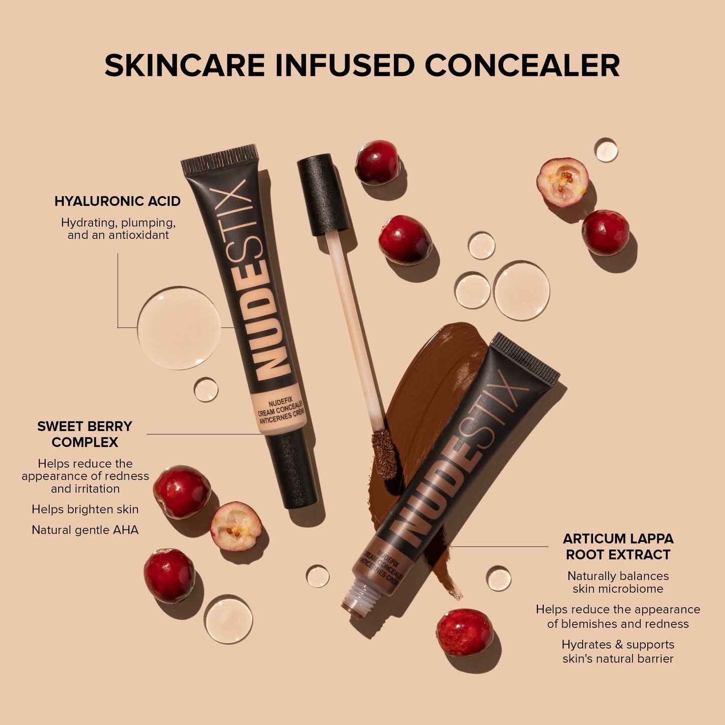 Nudestix NudeFix Cream Concealer Nude 5.5 – Hydrating, Natural Finish