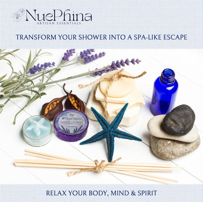NuePhina Premium Lavender Shower Steamers – 100% Natural, Long-Lasting Spa-Like Aromatherapy
