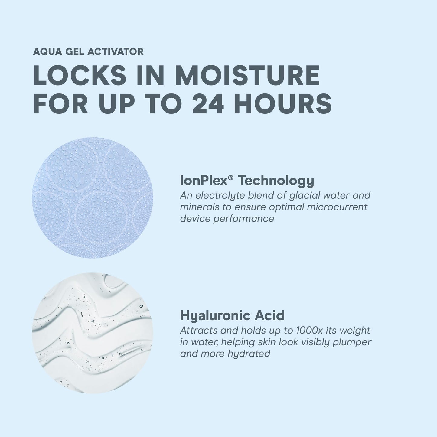 NuFACE Aqua Gel Activator – Conductive Microcurrent Gel with IonPlex & Hyaluronic Acid (3.3 oz)