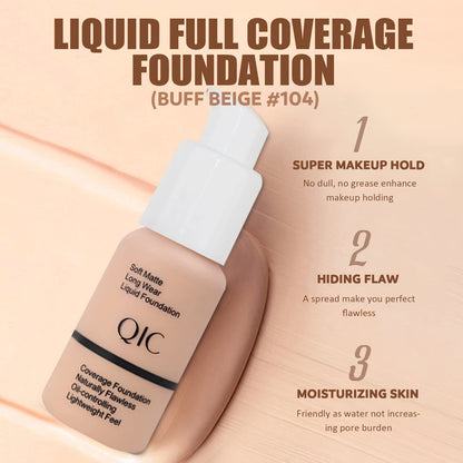 NUIBO All-in-One Makeup Kit – 12-Color Eyeshadow, Foundation, Lipstick & More