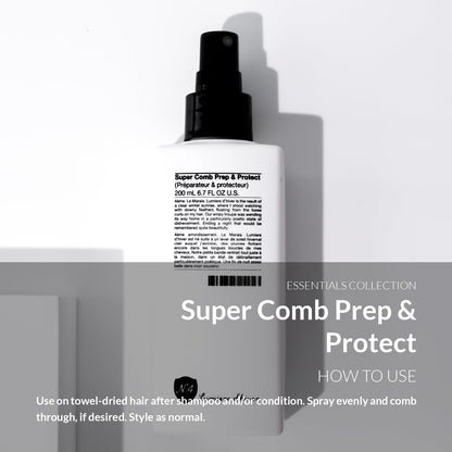 Number 4 Super Comb Prep & Protect – Leave-In Conditioner Spray, Heat Protectant, 6.7 oz