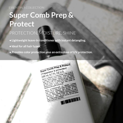 Number 4 Super Comb Prep & Protect – Leave-In Conditioner Spray, Heat Protectant, 6.7 oz
