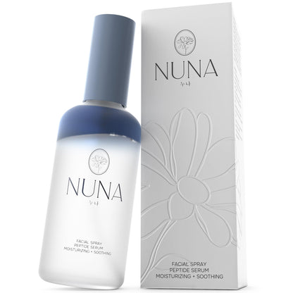 NUNA Ultra Hydrating Face Serum Spray — Peptides, Niacinamide, Hyaluronic Acid • Korean Lightweight Mist & Makeup Setter, 3.38 fl oz
