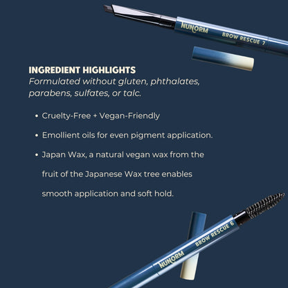 NuNorm Brow Rescue Eyebrow Pencil for Men – Shape, Define & Fill Brows, Beard & Sideburns | Long-Lasting Formula (Wenge)