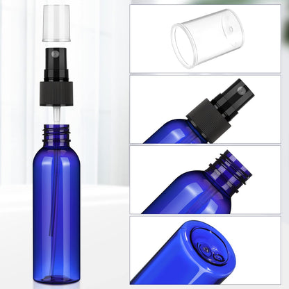 Nuogo 90-Pack 4oz Plastic Mini Spray Bottles – Refillable Travel Perfume Bottles, Blue