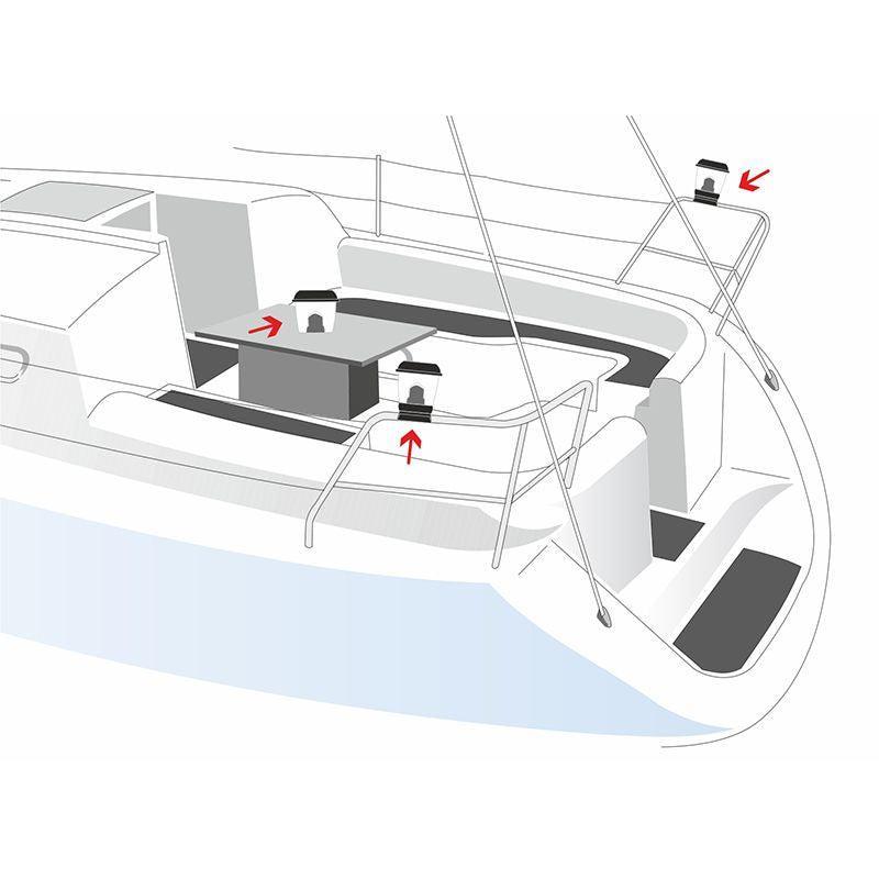 Nuova Rade Rail-Mounted Solar LED Marine Light | 4Boats