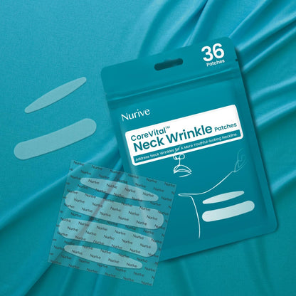 NURIVE Advanced Wrinkle Patches 60ct Invisible Overnight Tape with Retinol & Collagen (Medium Neck)