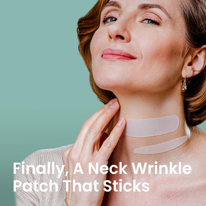 NURIVE Advanced Wrinkle Patches 60ct Invisible Overnight Tape with Retinol & Collagen (Medium Neck)