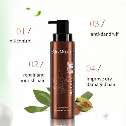 NUSPA Moisturizing Organic Moroccan Argan Oil Shampoo & Conditioner Set – Sulfate Free, Color Safe