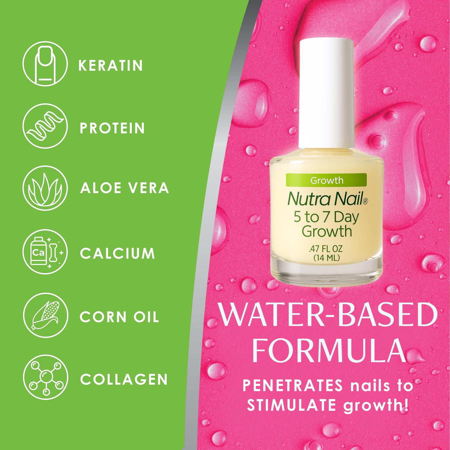 Nutra Nail 5 to 7 Day Growth Treatment – Fast Keratin Nail Hardener & Strengthener