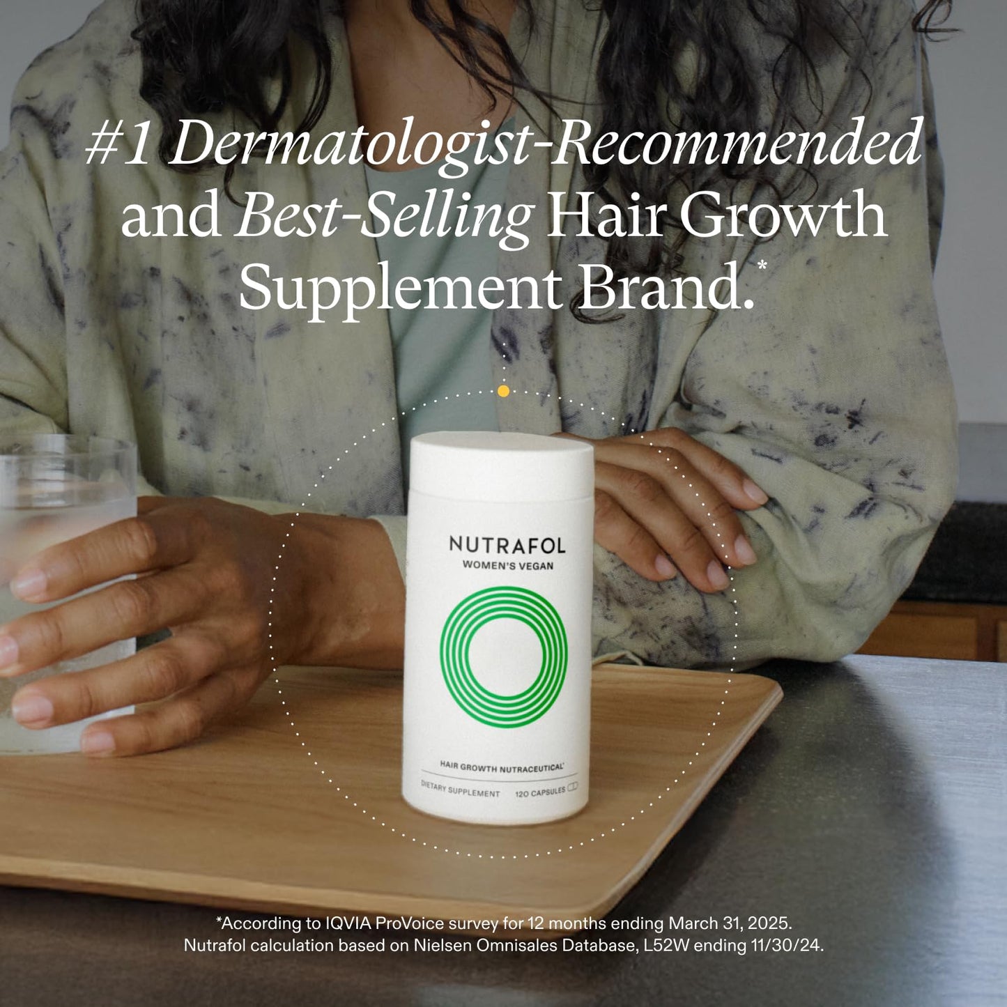 Nutrafol Women's Hair Growth Supplements - 1 Month Vegan Formula for Thicker, Stronger Hair (Ages 18-44) | Dermatologist Recommended