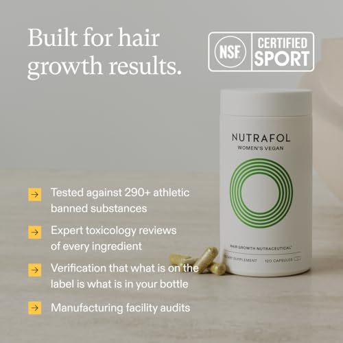 Nutrafol Women's Hair Growth Supplements - 1 Month Vegan Formula for Thicker, Stronger Hair (Ages 18-44) | Dermatologist Recommended