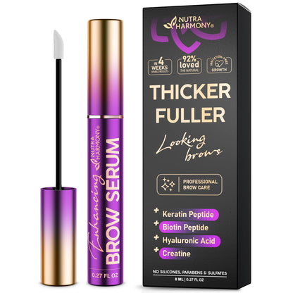NutraHarmony Brow Serum – Keratin & Biotin Pro Growth (8ml) – Vegan, No Prostaglandins