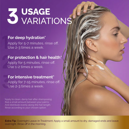 Nutraharmony Hydrating Hair Mask – Post-Relaxer Keratin-Biotin Conditioning for Damaged & Dry Color-Treated Hair