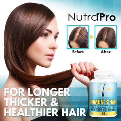 NutraPro Hair Growth Vitamins for Women – Saw Palmetto, Biotin & DHT Blocker