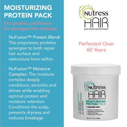 Nutress Hair One-Step Protein Treatment for Damaged Hair – 16 oz