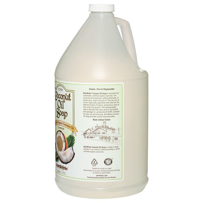 NutriBiotic Pure Coconut Oil Soap, Unscented, 1 Gallon | Organic, Biodegradable, Vegan