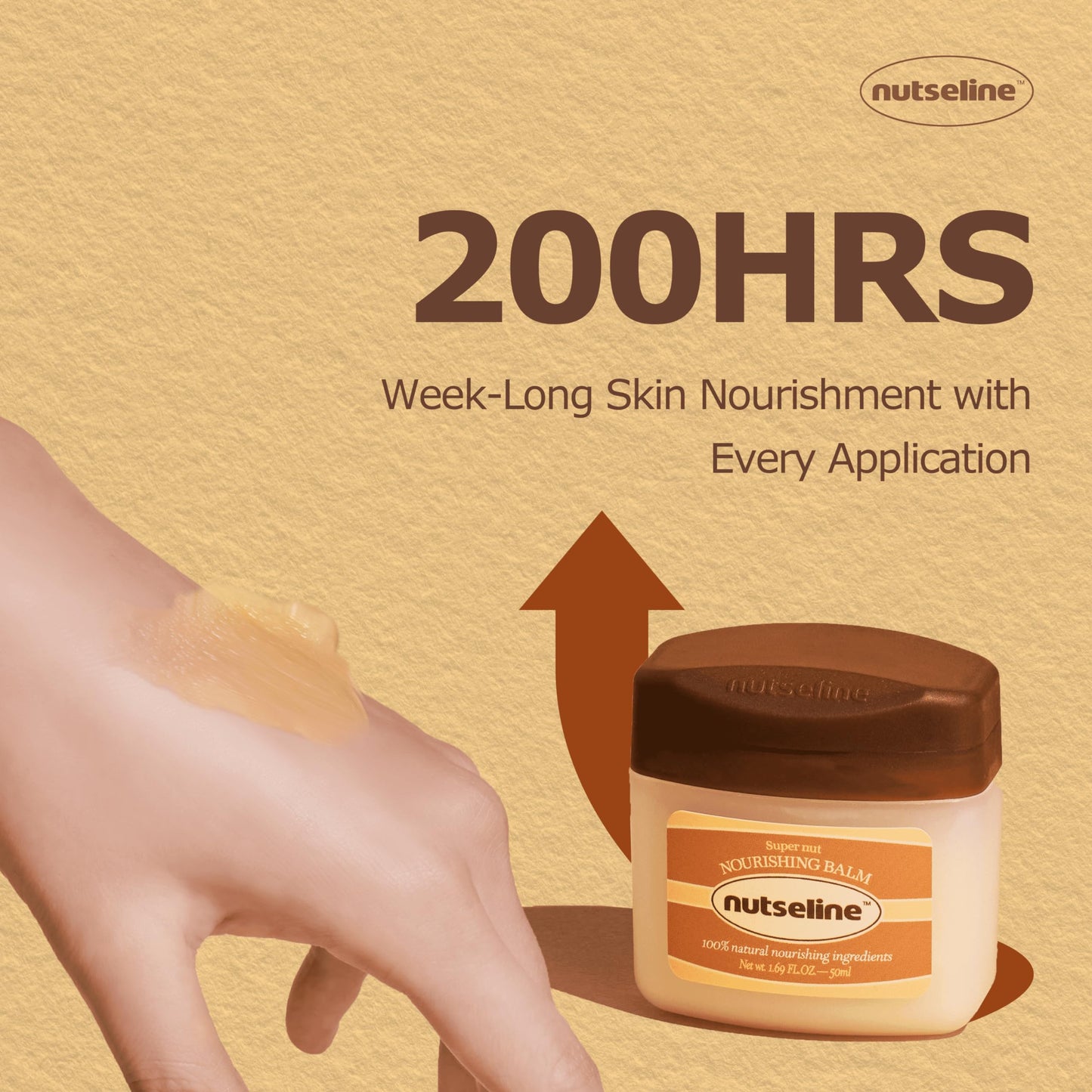 Nutseline Super Nut Nourishing Balm – Vegan, Petroleum-Free Moisturizer for Dry & Sensitive Skin (50ml)