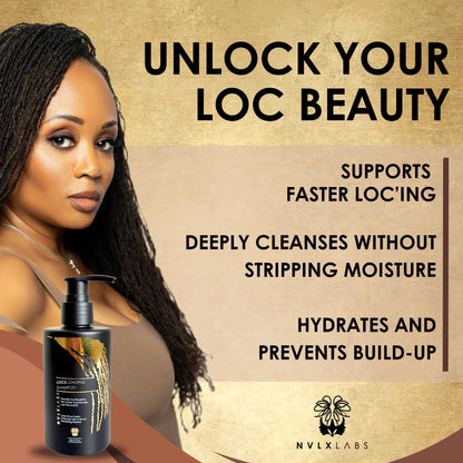 NVLX LABS Locs Shampoo 8 Oz | Herbal Cleanser for Dreads, Locks & Sisterlocs