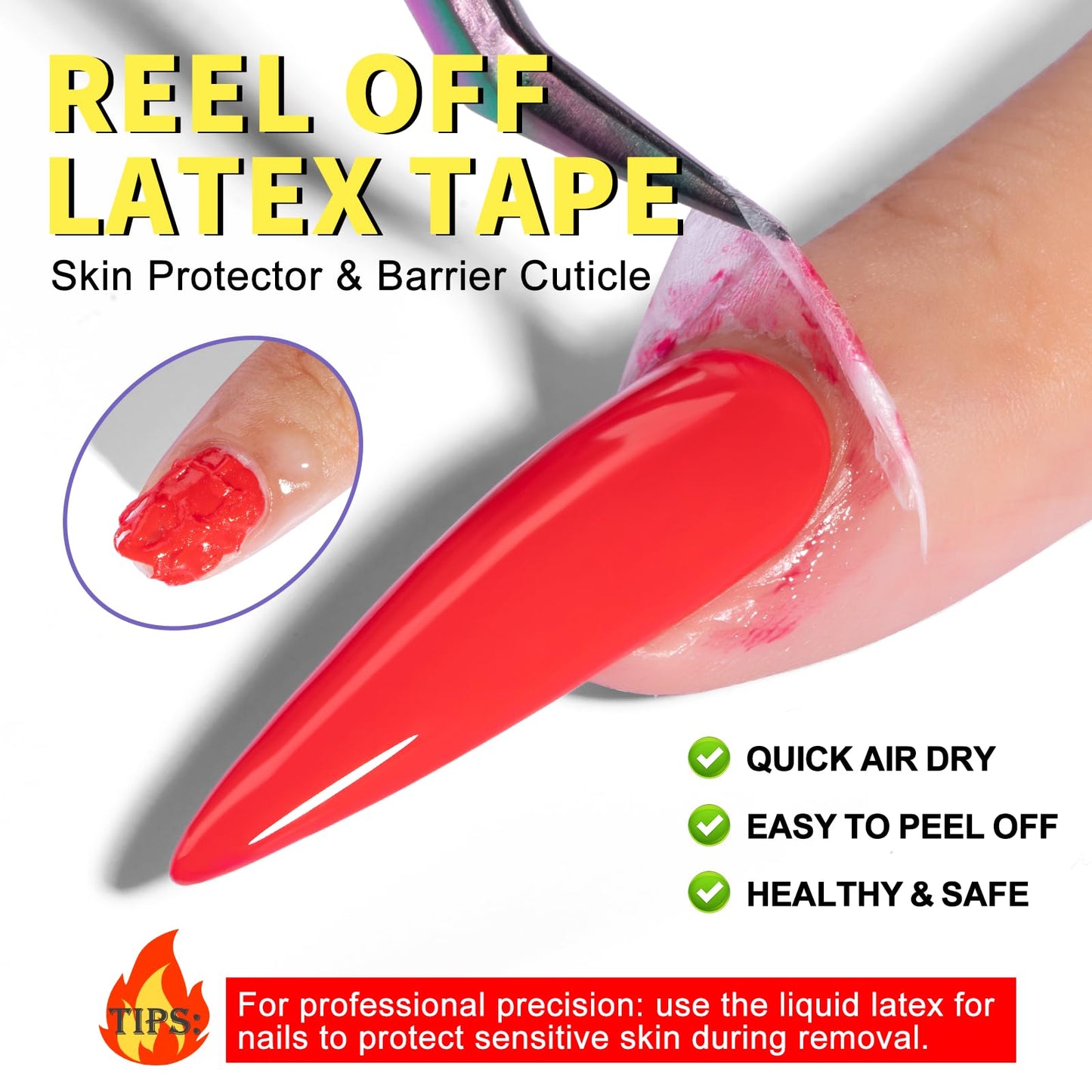 NXJ INFILILA Gel Nail Polish Remover Kit – 5-in-1, Acetone-Free, No Soak, Liquid Latex Barrier
