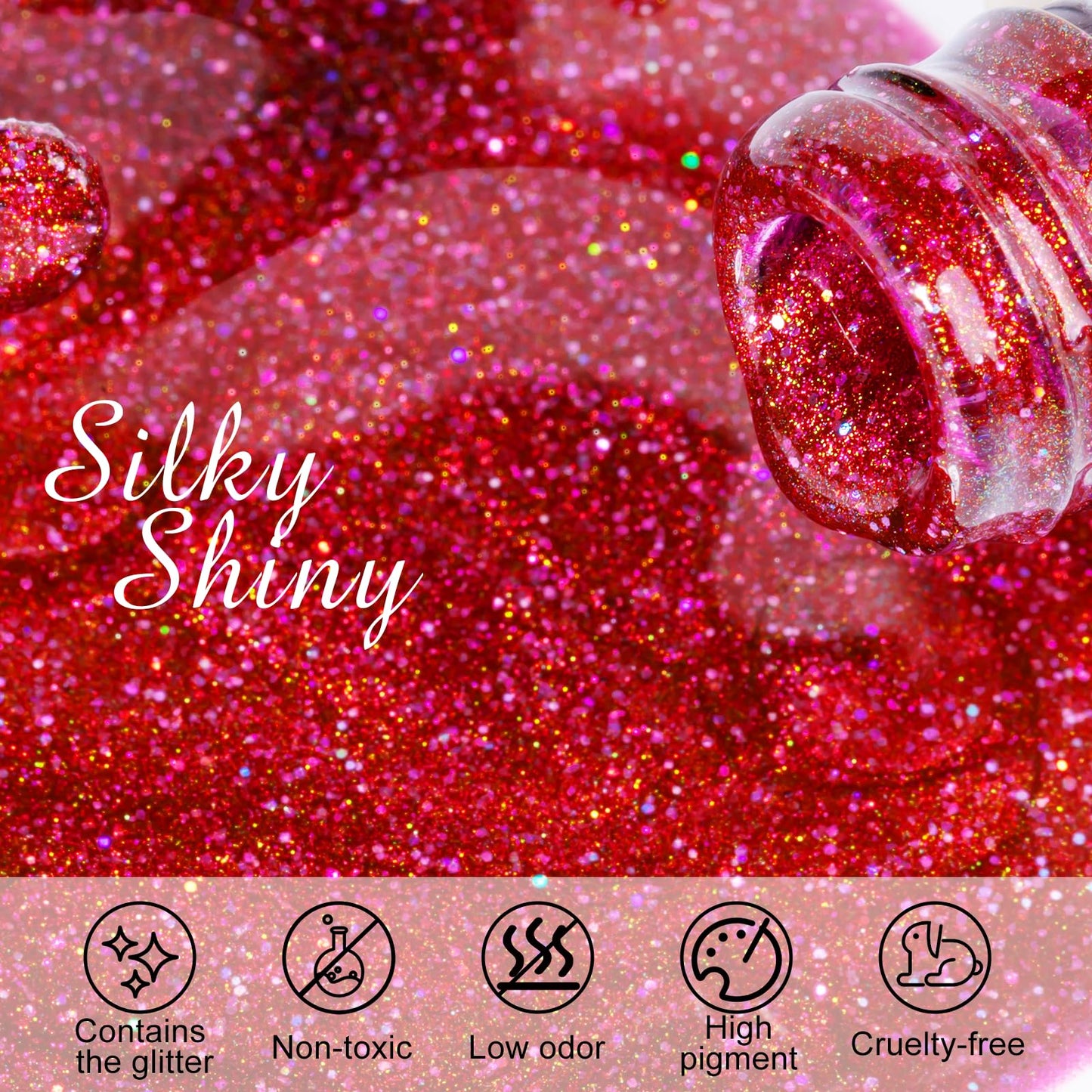 NXJ INFILILA Pink Cat Eye Gel Nail Polish | Galaxy Glow02 – Magnetic Holographic Glitter