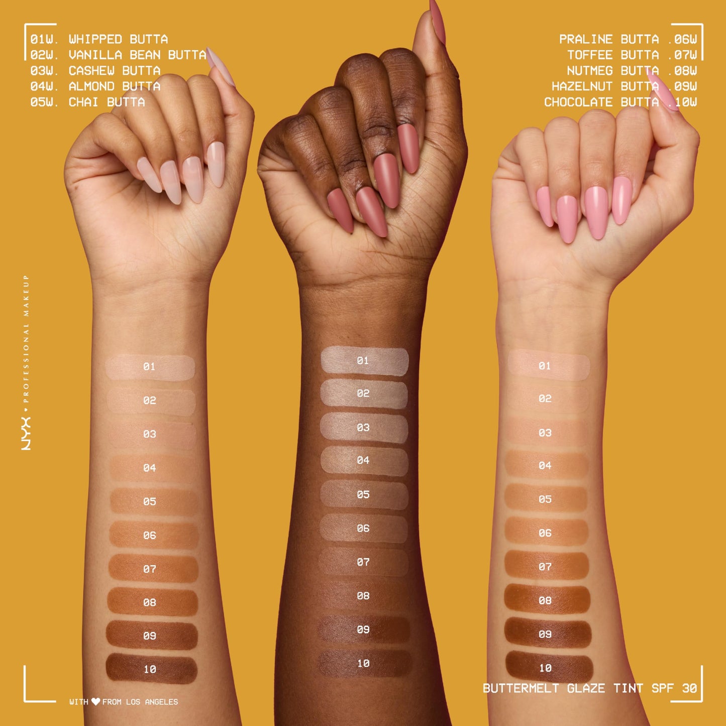 NYX PROFESSIONAL MAKEUP Buttermelt Glaze Soft Glow Skin Tint + SPF 30, 12HR Wear — Vanilla Bean Butta (02)