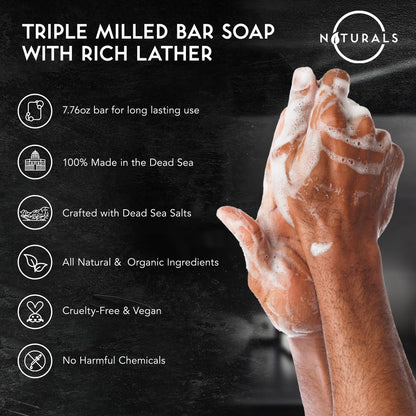 O Naturals 5PC Men's Soap Gift Set – Organic Exfoliating Bars for Men