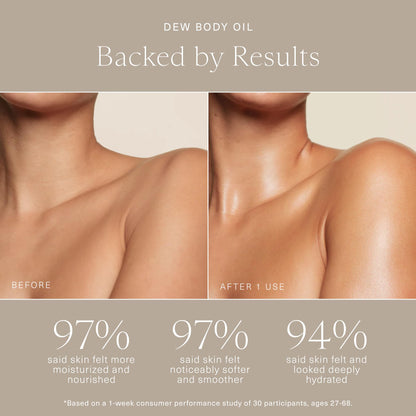 Oak Essentials Dew Body Oil | Fast-Absorbing Hydration with Borage Seed & Cedarwood