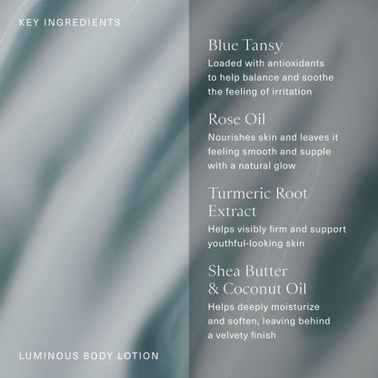 Oak Essentials Luminous Body Lotion | Hydrating Blue Tansy and Rose Oil with Turmeric – Travel Size 1.33 fl oz