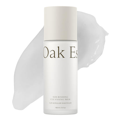 Oak Essentials Nourishing Cleansing Milk – Gentle Makeup Remover with Oat Amino Acids, Rice Bran & Rosemary
