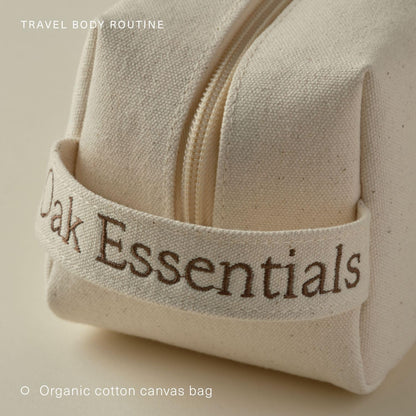 Oak Essentials Travel Body Routine | TSA-Friendly 5-Piece Body Care Set