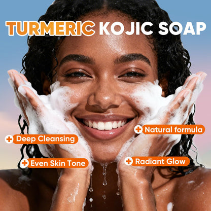 OAKDOLCHE 25P Turmeric Kojic Soap Gift Set – Individually Wrapped 80g | Retinol, Collagen & Vitamin E