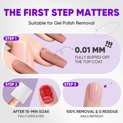 OAKDOLCHE 250-Pack Nail Polish Remover Pads – Individually Wrapped, Travel-Friendly, Quick Gel & Regular Removals