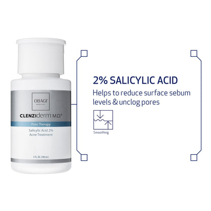 Obagi CLENZIderm M.D. Pore Therapy Toner – 2% Salicylic Acid Acne Treatment (2-Pack)