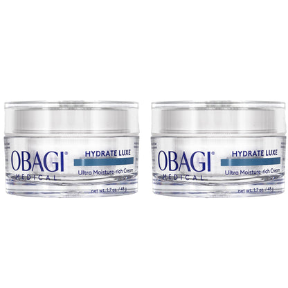 Obagi Hydrate Luxe Ultra-Rich Night Cream – Non-Comedogenic with Tara Seed Extract | Two Pack, 2 x 1.7 oz