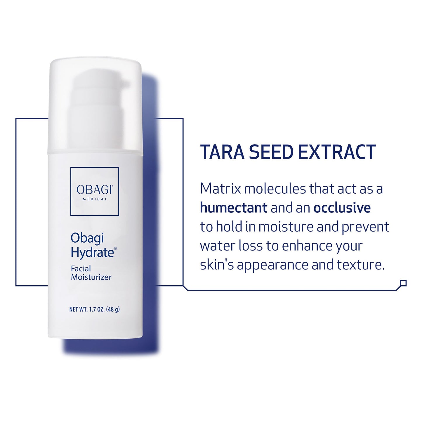 Obagi Hydrate Facial Moisturizer – Non-Comedogenic All-Day Hydration (2-Pack, 1.7 oz each)