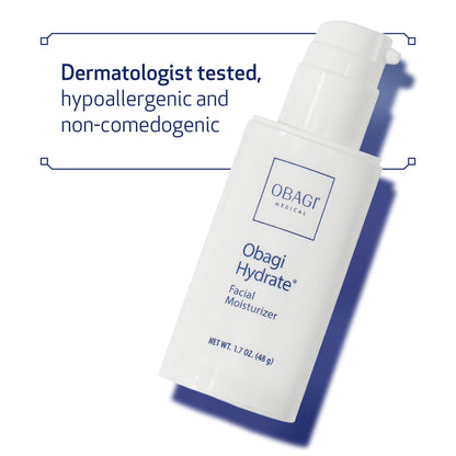 Obagi Hydrate Facial Moisturizer – Non-Comedogenic All-Day Hydration (2-Pack, 1.7 oz each)