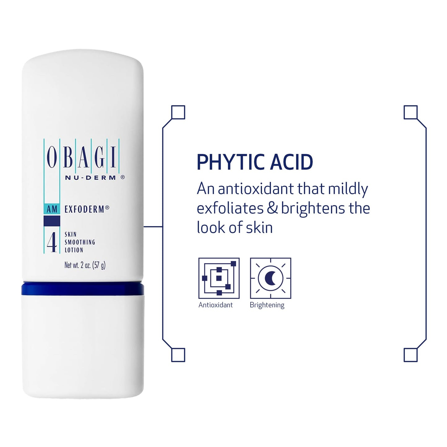 Obagi Nu-Derm Exfoderm – Lightweight Exfoliating Lotion with Phytic Acid for Normal to Dry Skin – 2 oz